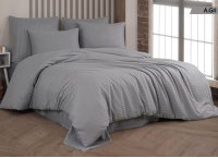 Постельное белье сатин страйп Cotton Shine - A.Gri (Turkey), евро